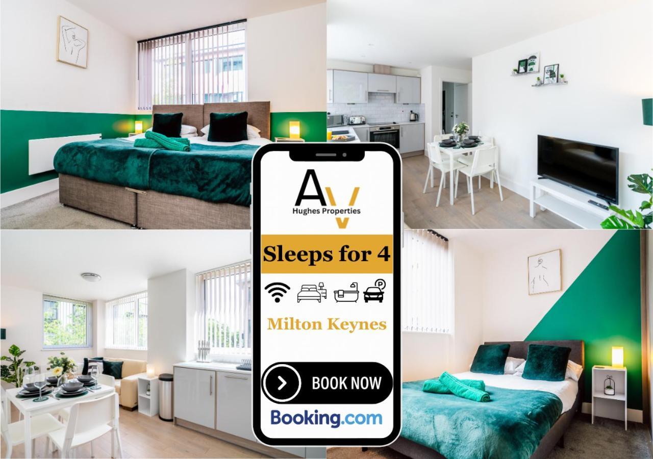 Modern Two-Bedroom Apartment - Central Location, Free Wi-Fi, Ideal For Long Stays By Av Hughes Properties Milton Keynes Exteriör bild